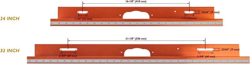 O'SKOOL 32 Inches Long Router Table Fence System with Feather Board, Bit Guard, Adjustable Stop and Dust Port - Image 3
